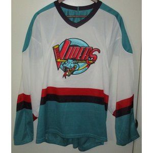 VTG Bauer Detroit Vipers Embroidered Patches Men's IHL Hockey Jersey L 90s